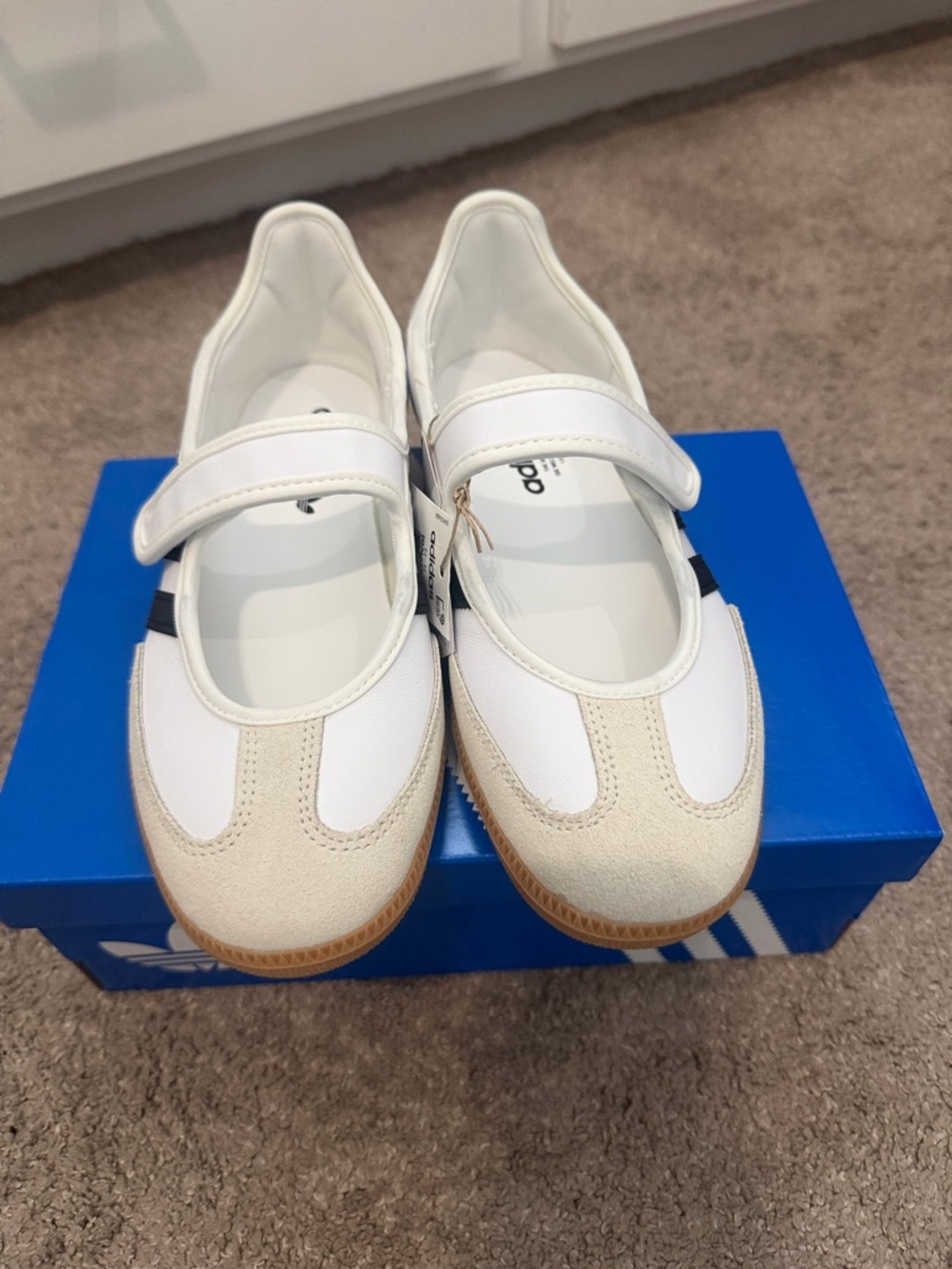 Adidas Samba Jane Mary-Jane Sneakers - White/Black/Tan - Picture 7 of 7